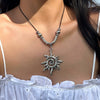 Wholesale Jewelry Niche Geometric Leather Wax Alloy Clavicle Chain With Electroplating