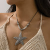 Wholesale Jewelry Niche Geometric Leather Wax Alloy Clavicle Chain With Electroplating