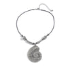 Wholesale Jewelry Niche Geometric Leather Wax Alloy Clavicle Chain With Electroplating