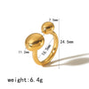 Wholesale Jewelry Niche Geometric Stainless Steel Open Ring For Women