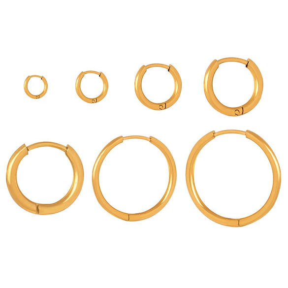 Wholesale Jewelry Niche Geometric 316L Stainless Steel Gold Plated Earrings For Women