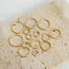 Wholesale Jewelry Niche Geometric 316L Stainless Steel Gold Plated Earrings For Women