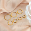 Wholesale Jewelry Niche Geometric 316L Stainless Steel Gold Plated Earrings For Women