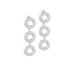 Wholesale Jewelry Niche Geometric 316L Stainless Steel Gold Plated Round Bracelet Long Earrings