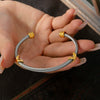 Wholesale Jewelry Niche Geometric 316L Stainless Steel Open Bracelet With Electroplating And Multilayer Line Twist Design