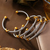 Wholesale Jewelry Niche Geometric 316L Stainless Steel Open Bracelet With Electroplating And Multilayer Line Twist Design