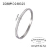 Wholesale Jewelry Niche Simple 316L Stainless Steel Goldplated Bracelet With Carving And Geometric Roman Numerals Design