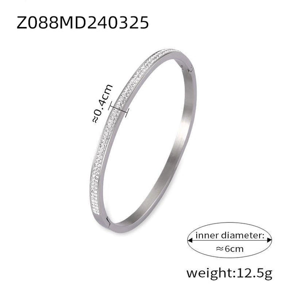 Wholesale Jewelry Niche Simple 316L Stainless Steel Goldplated Bracelet With Carving And Geometric Roman Numerals Design