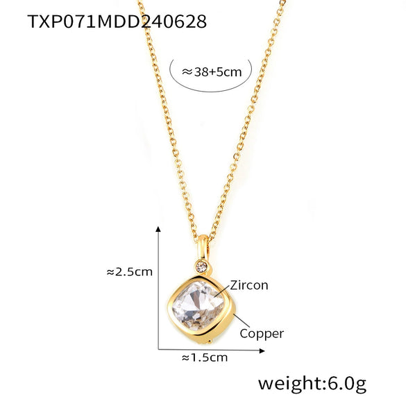Wholesale Jewelry Niche Style Copper Chain Electroplating Design