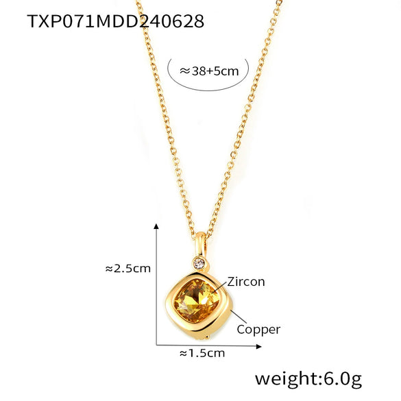 Wholesale Jewelry Niche Style Copper Chain Electroplating Design