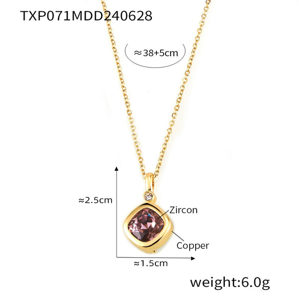 Wholesale Jewelry Niche Style Copper Chain Electroplating Design