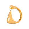 Wholesale Jewelry Niche Style Irregular Geometric 316L Stainless Steel Gold Plated Opening Ring