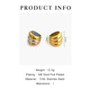 Wholesale Jewelry Nordic Style Exaggerated Color Block 316 Stainless Steel  18K Gold Plated Irregular Rings