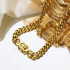 Wholesale Jewelry Nordic Style French Style Letter 304 Stainless Steel 18K Gold Plated Hollow Out Necklace
