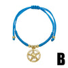 Wholesale Jewelry Ocean Series Starfish Sailboat Fish Pendant Handwoven Copper Electroplated Unisex Bracelet