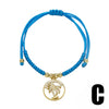 Wholesale Jewelry Ocean Series Starfish Sailboat Fish Pendant Handwoven Copper Electroplated Unisex Bracelet