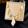 Wholesale Jewelry Ocean Style Animal Zodiac Goldplated Stainless Steel Pendant Necklace