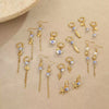 Wholesale Jewelry Ocean Style Ceramic Starfish Shell Stainless Steel Earrings Electroplating Design