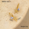 Wholesale Jewelry Ocean Style Ceramic Starfish Shell Stainless Steel Earrings Electroplating Design
