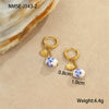 Wholesale Jewelry Ocean Style Ceramic Starfish Shell Stainless Steel Earrings Electroplating Design