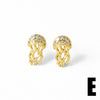 Wholesale Jewelry Ocean Style Copper Goldplated Geometric Starfish Octopus Earrings
