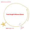 Wholesale Jewelry Ocean Style Copper Goldplated Starfish Pendant Necklace