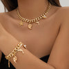 Wholesale Jewelry Ocean Style Dolphin Shell Imitation Pearl Alloy Starfishshaped Pendant Necklace With Electroplating