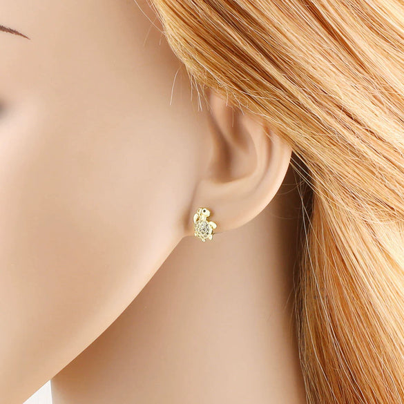 Wholesale Jewelry Ocean Style Geometric Copper Starfish Heart Sailboat Real Gold Plated Earrings Unisex