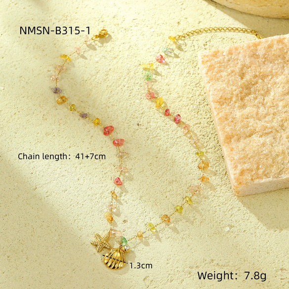 Wholesale Jewelry Ocean Style Stainless Steel Geometric Electroplating Women's Collection