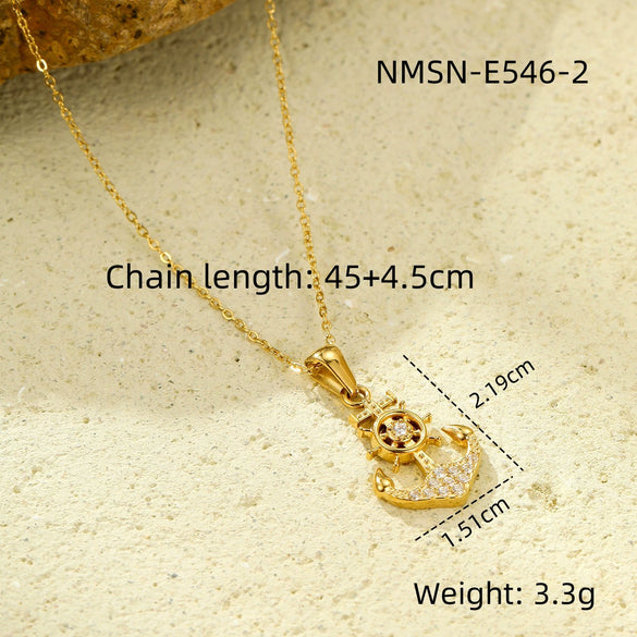 Wholesale Jewelry Ocean Style Stainless Steel Geometric Electroplating Women's Collection