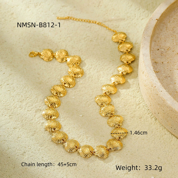 Wholesale Jewelry Ocean Style Stainless Steel Geometric Electroplating Women's Collection