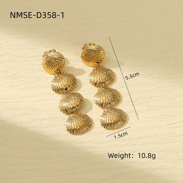 Wholesale Jewelry Ocean Style Stainless Steel Geometric Electroplating Women's Collection