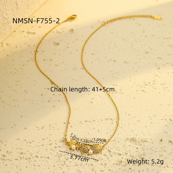 Wholesale Jewelry Ocean Style Stainless Steel Geometric Electroplating Women's Collection