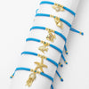 Wholesale Jewelry Ocean Style Starfish Small Fish Pendant Copper Braided Bracelet Electroplated