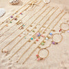 Wholesale Jewelry Ocean Wind Shell Starfish Titanium Steel Stainless Steel 18K Gold Plated Geometric Necklace Bracelet For Women