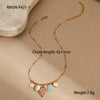 Wholesale Jewelry Ocean Wind Shell Starfish Titanium Steel Stainless Steel 18K Gold Plated Geometric Necklace Bracelet For Women