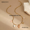 Wholesale Jewelry Ocean Wind Shell Starfish Titanium Steel Stainless Steel 18K Gold Plated Geometric Necklace Bracelet For Women