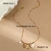Wholesale Jewelry Ocean Wind Shell Starfish Titanium Steel Stainless Steel 18K Gold Plated Geometric Necklace Bracelet For Women