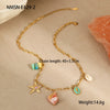 Wholesale Jewelry Ocean Wind Shell Starfish Titanium Steel Stainless Steel 18K Gold Plated Geometric Necklace Bracelet For Women