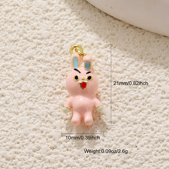 Wholesale Jewelry Oil Dripping Animals Copper Goldplated Pendant Necklace And Bracelet Accessories