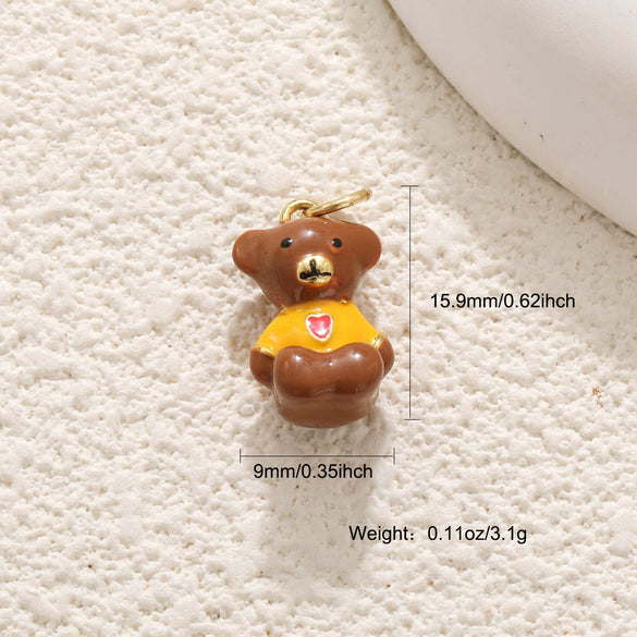 Wholesale Jewelry Oil Dripping Animals Copper Goldplated Pendant Necklace And Bracelet Accessories