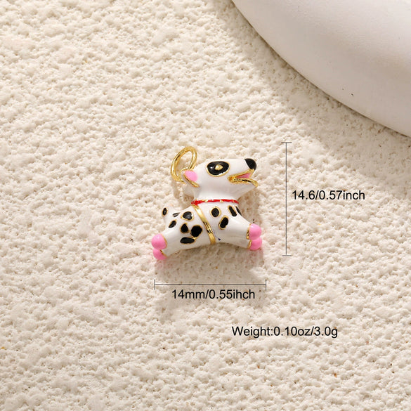 Wholesale Jewelry Oil Dripping Animals Copper Goldplated Pendant Necklace And Bracelet Accessories