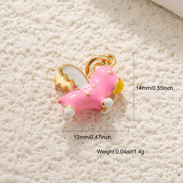Wholesale Jewelry Oil Dripping Animals Copper Goldplated Pendant Necklace And Bracelet Accessories