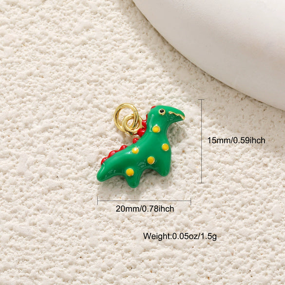 Wholesale Jewelry Oil Dripping Animals Copper Goldplated Pendant Necklace And Bracelet Accessories