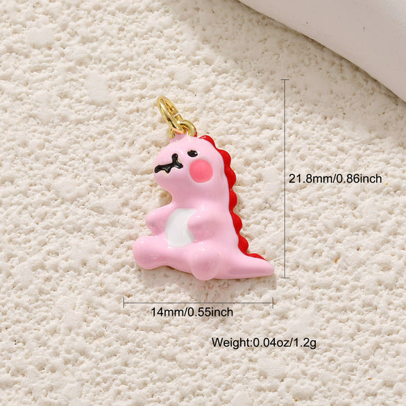 Wholesale Jewelry Oil Dripping Animals Copper Goldplated Pendant Necklace And Bracelet Accessories
