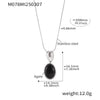 Wholesale Jewelry Oval Tiger's Eye Stone 316L Stainless Steel 316L Stainless Steel Pvd Plated Electroplated Geometric Light Luxury Long Necklace