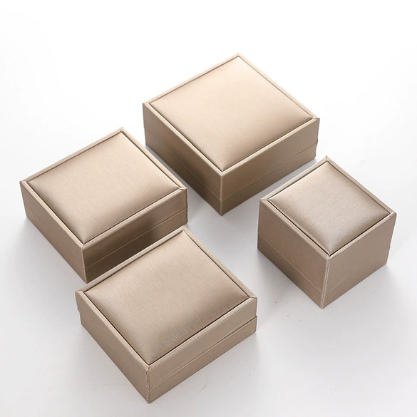 Wholesale Jewelry Packaging Box Gold High Grade Brushed Cloth Gift Box For Necklace Earrings And Rings