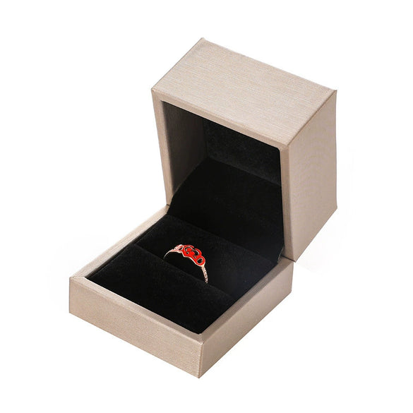 Wholesale Jewelry Packaging Box Gold High Grade Brushed Cloth Gift Box For Necklace Earrings And Rings