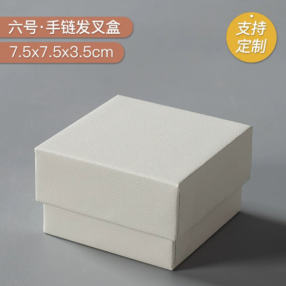Wholesale Jewelry Packaging Box In White Orange Peel Design Made Of Paper And Cardboard