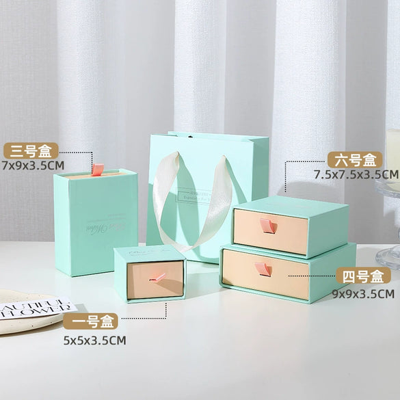 Wholesale Jewelry Packaging Box Made Of Paper And Cardboard For Earrings Necklace And Ring With Heaven And Earth Cover Design